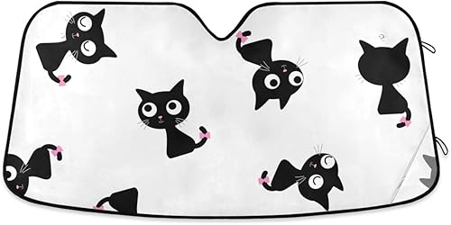 Miniatura 28 de Parasol para parabrisas de automóvil con estampado de purpurina rosa brillante, bloquea los rayos UV, protector de visera solar, acordeón plegable