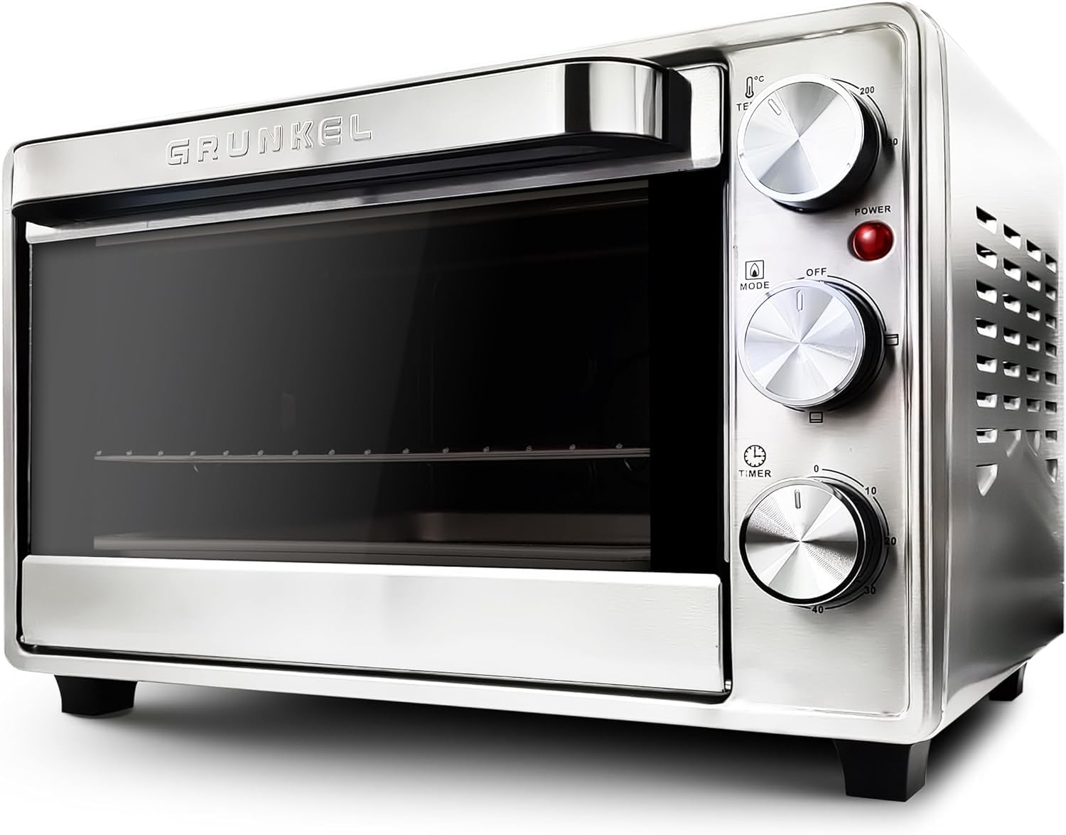 Horno eléctrico multifunción de sobremesa de 28L a 63L con ventilación convección y 3 funciones de calor. Selector de temperatura hasta 230ºC. Temporizador hasta 60 min - de 1600W a 2300W