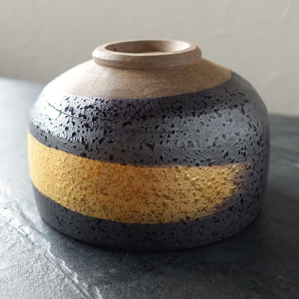 Amazon | 金彩 抹茶碗 おしゃれ 美濃焼 ゴールド 金色 ブラック