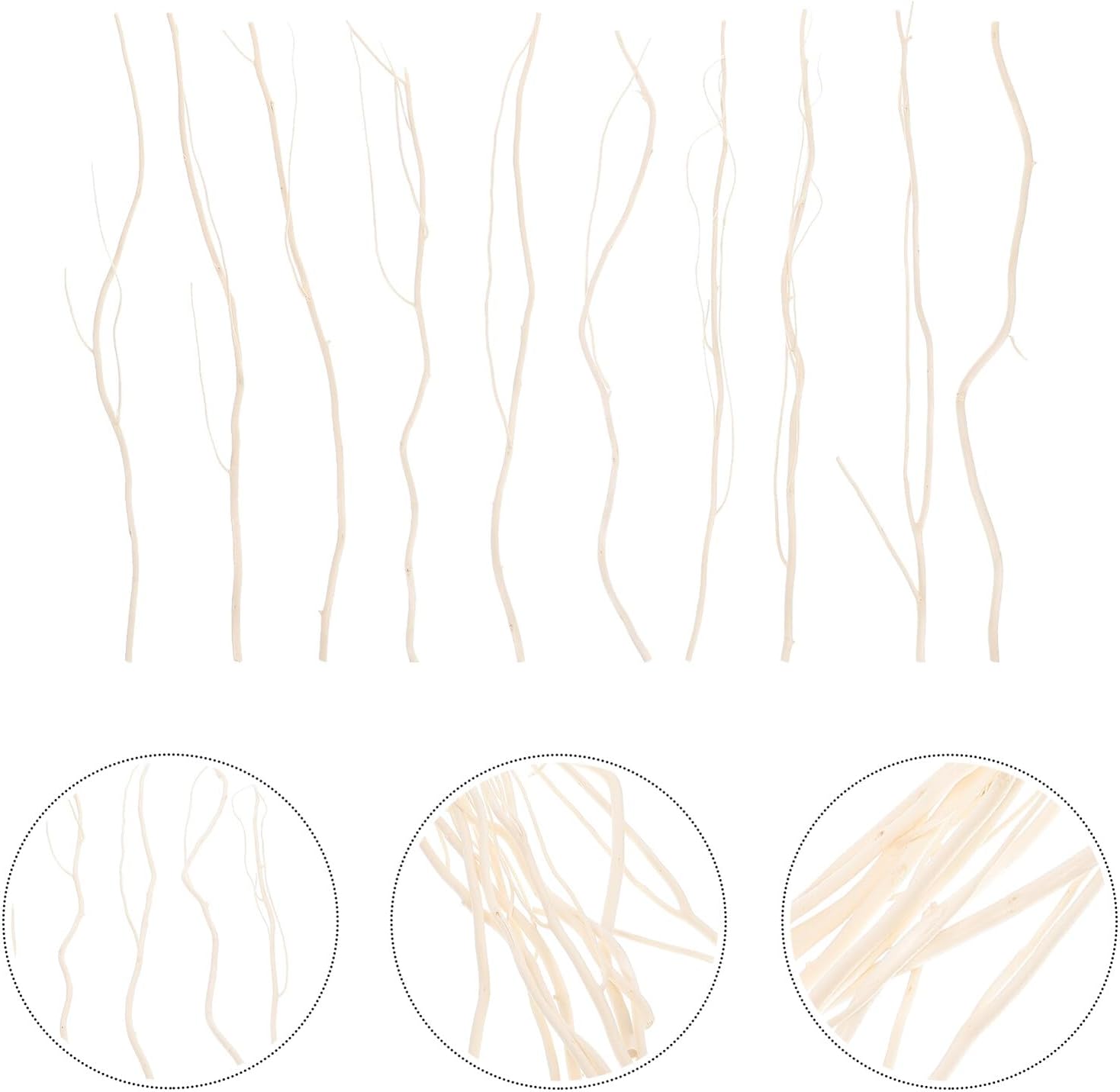 10pcs Willow Oil Diffuser Sticks Aromatherapy Reed Diffusers for Home Office Bedroom Natural Fragrance DIY Essential Oil