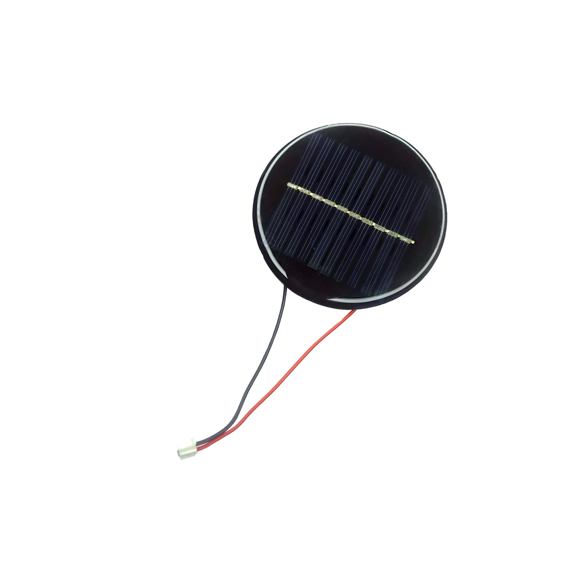 Vincentvolt 5V 80mAh Mini Solar Panel with JST Male Pin Connector Attached DIY Circle Shape 7cm x 7cm-image-3