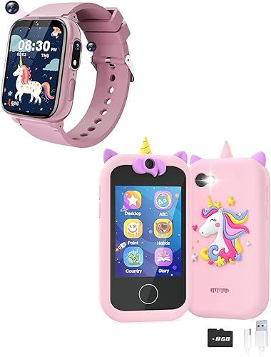 Relojes inteligentes para niños y niñas de 5, 6, 7, 8, 9, 10 años, regalos de Navidad y cumpleaños para niñas de 5, 6, 7, 8, 9