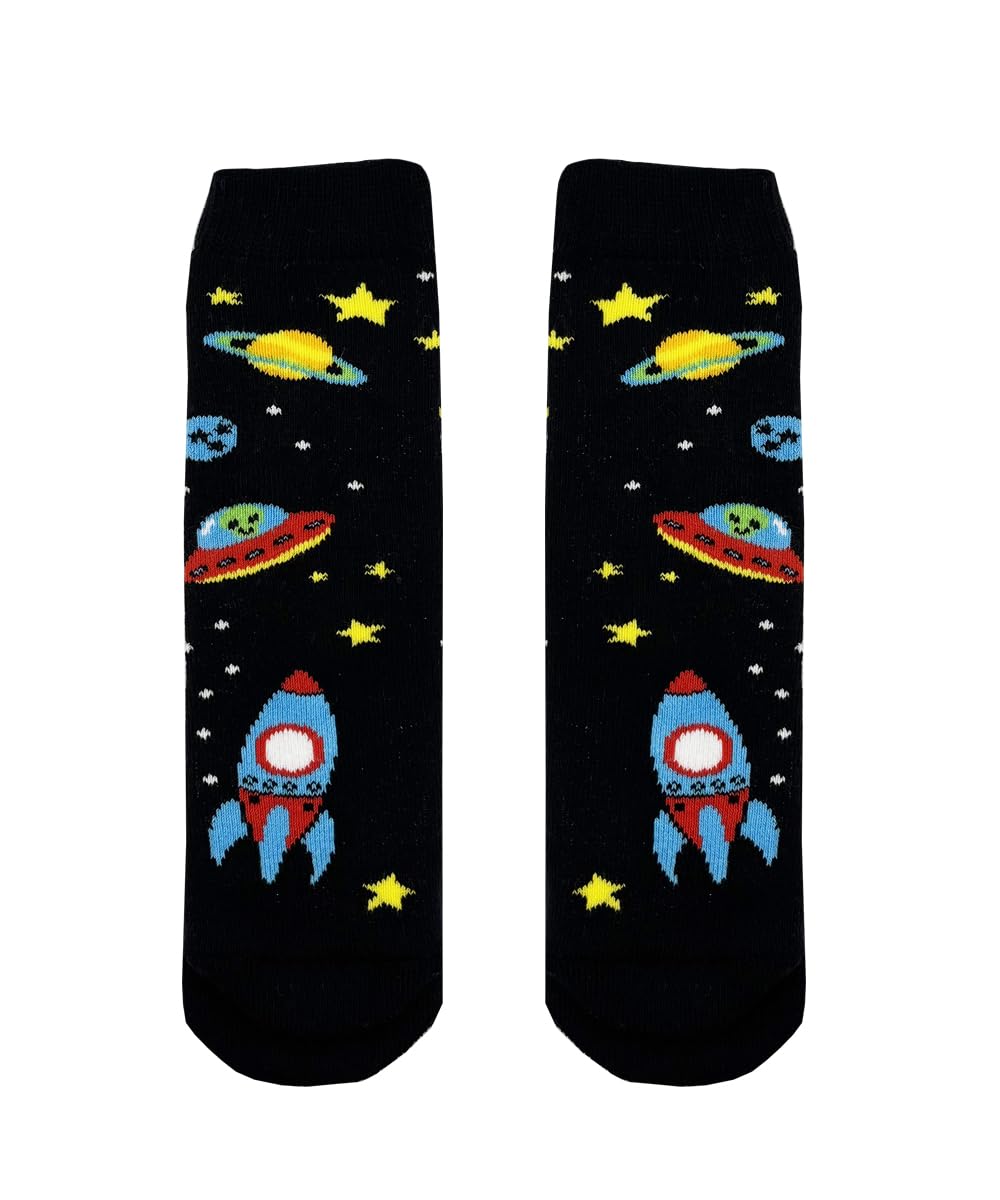 Squelch Thick & Cosy Welly Socks for Children - perfect for wellies, hiking or skiing (UK, Numeric, 11, 13, Regular, Space)