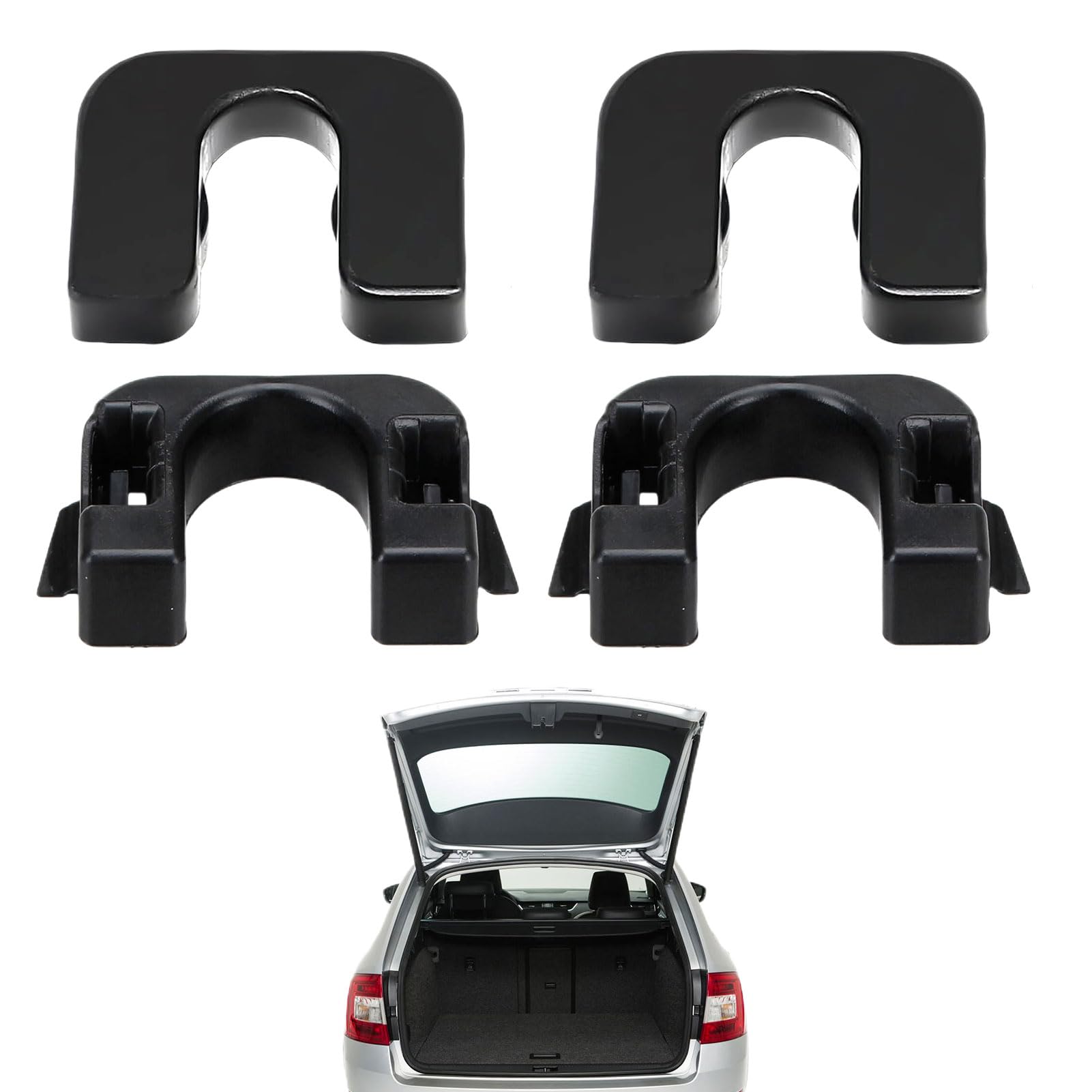Rear Parcel Shelf Clips,2 Set Black Fastening Bracket Clips,for Ford Fiesta Parcel Shelf Clip Replacement,for Ford Focus Parcel Shelf Mk3 Mk4 Carnival Mk7 Mk8 B-Max C-Max 015532109e 1539663
