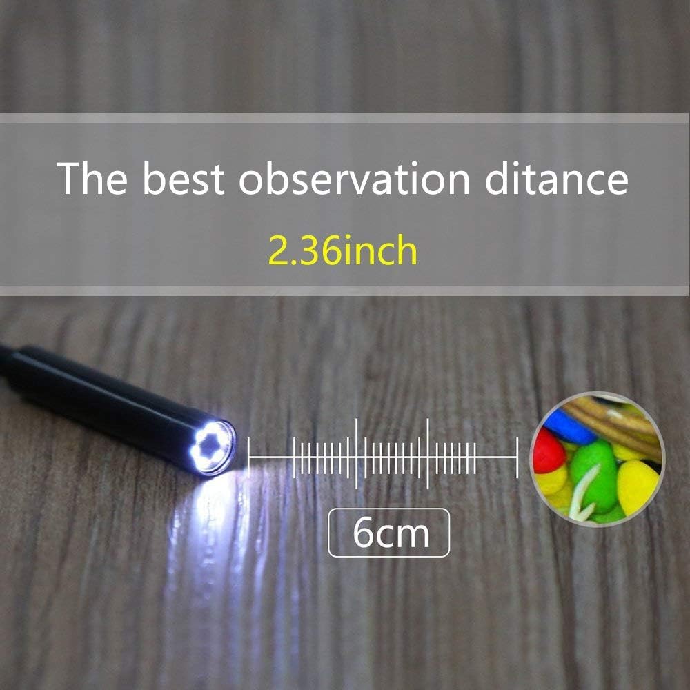 50ft HD Endoscope Camera, SHEKAR 2.0 Megapixel 1200P Borescope Inspection Camera Waterproof Snake Camera with 6 LEDs for Windows PC and MacBook