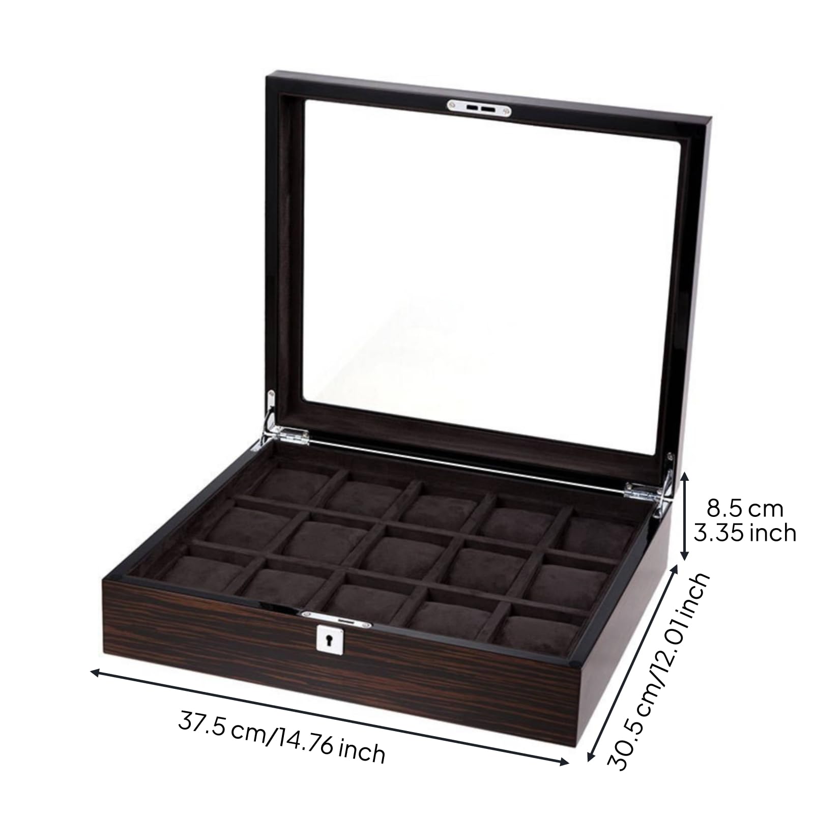 Cofanetto Portaorologi Morbido, 15-Slot