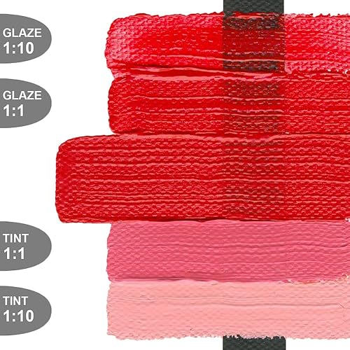 Miniatura 4 de Golden Body Acrylics - Pintura acrílica profesional, semiopaco y rojo pirrol, tarro de 8 onzas líquidas