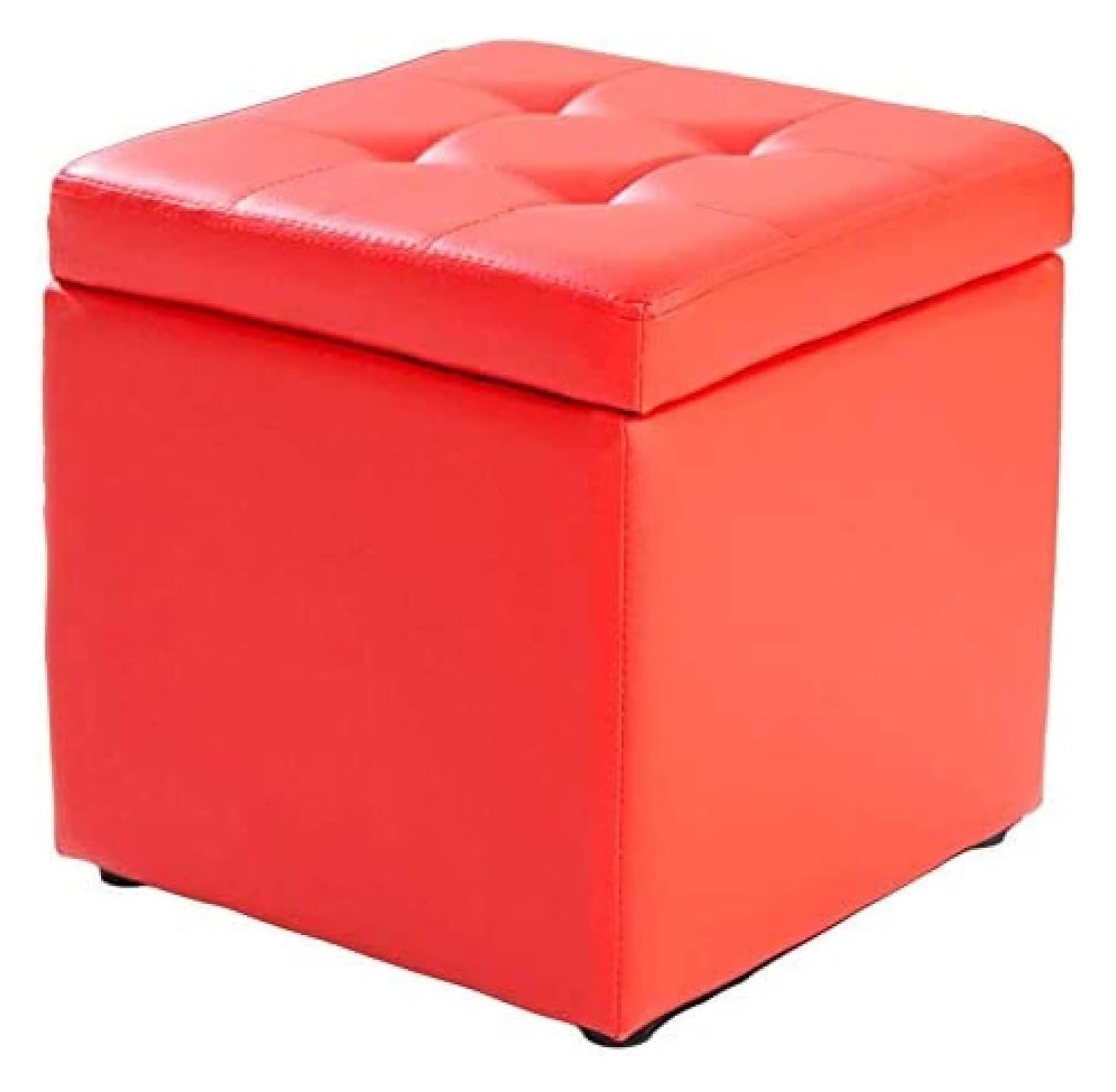 Coffre de rangement rouge avec couvercle à charnière pour protéger vos objets