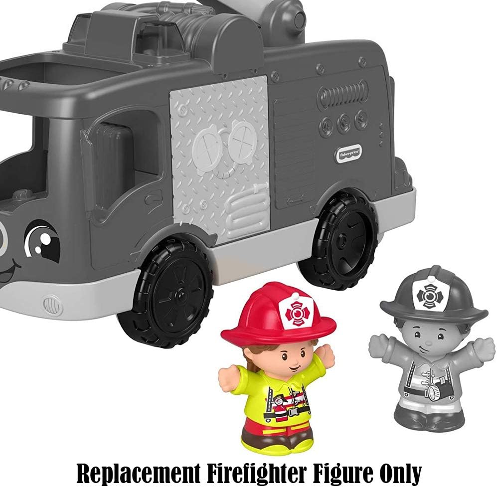 Replacement Part for Little People Community Helpers Playset - GJP12 ~ Replacement Firefighter Figure ~ Erica ~ Brown Hair ~ Ponytail