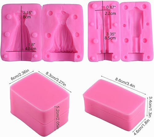Miniatura 2 de 2 Uds 3D Novia y Novio Herramientas de Silicona para Hornear Fondant Molde de Chocolate Dulces Azúcar Artesanía Molde DIY Decoración de Pasteles