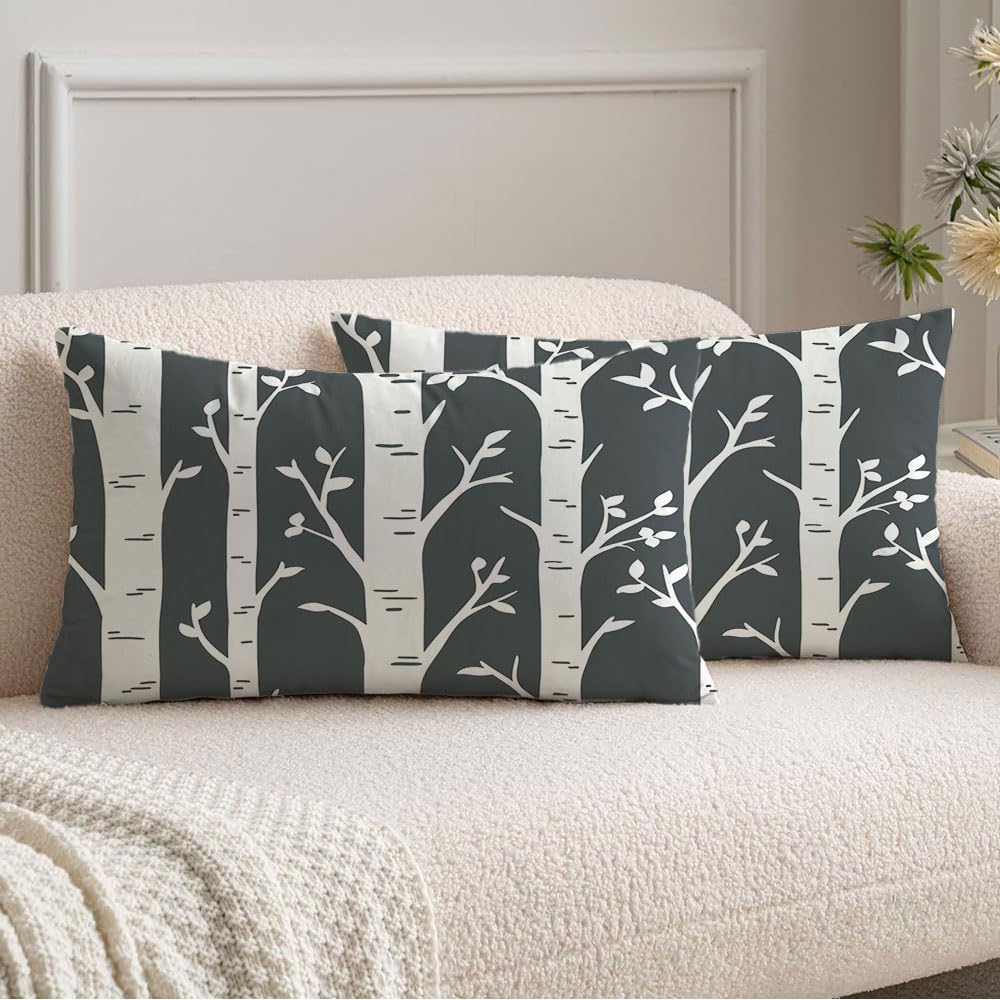 Mossnehh Fall Decorative Throw Pillows Covers 12x20 Inch