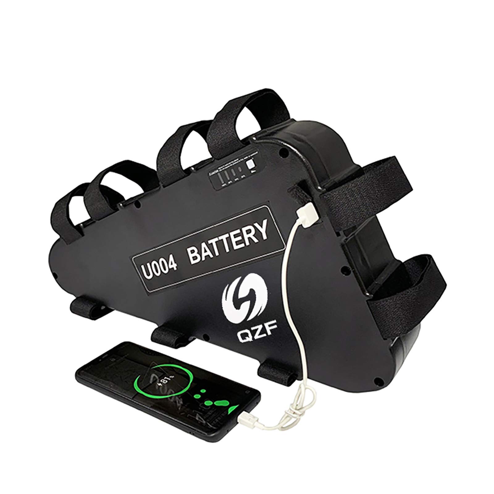 QZF 48V/52V 20AH Ebike Battery, Electric Bicycles Triangle Lithium ion Battery with BMS Protection B