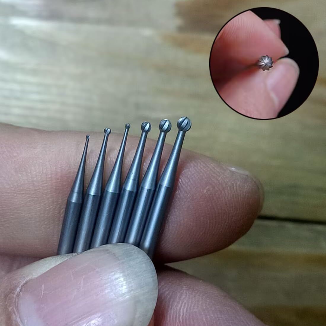 12 Pcs 3/32'' Shank Jewelry Setting Round Ball Burr (004-020) — Amazon image 3