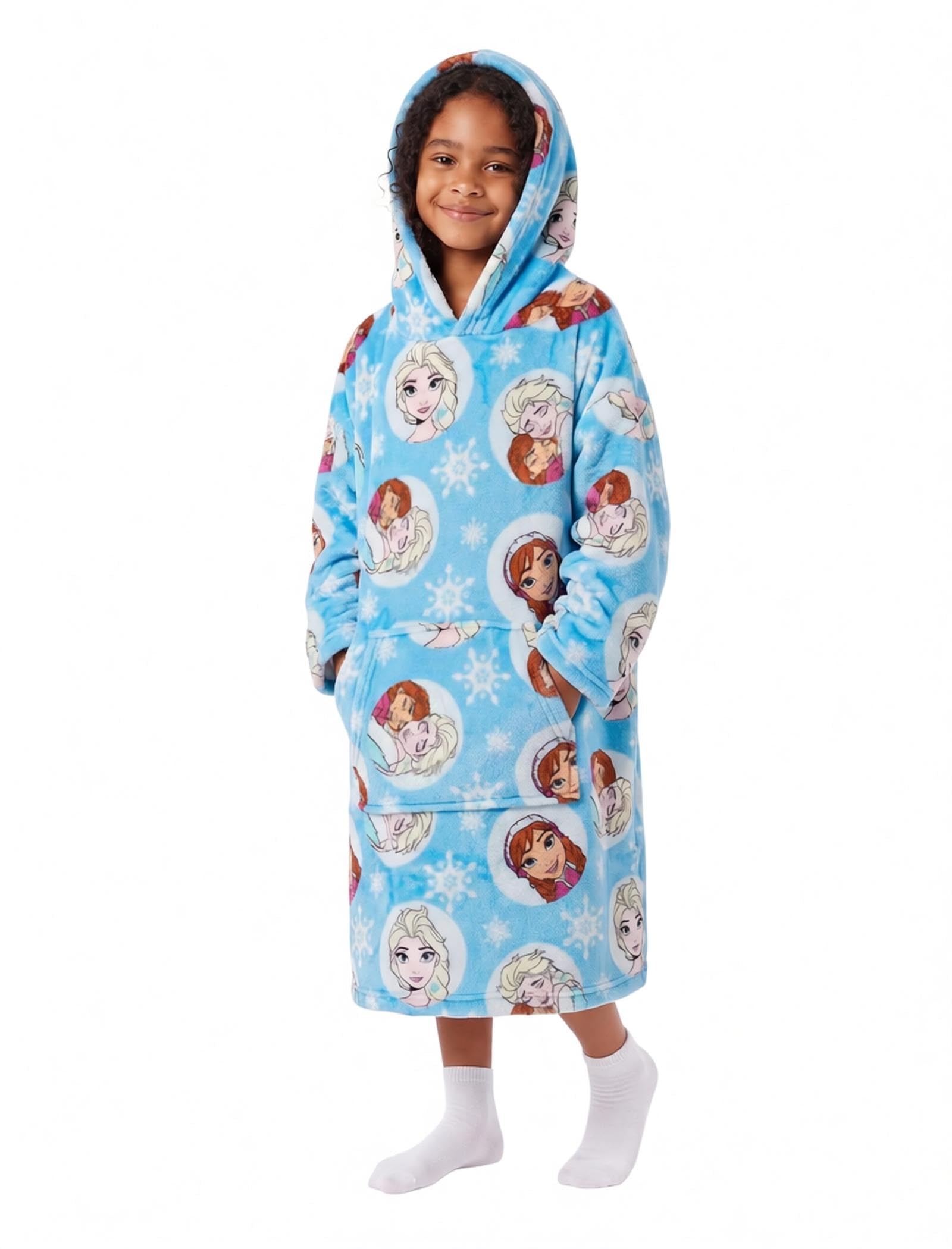 Jay Franco Children's Disney Frozen Wearable Throw Blanket, Blue, 61x81 — image 1