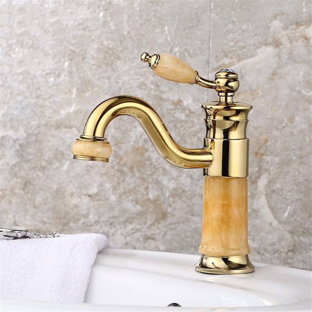 Robinet mélangeur classique chaud et froid en marbre et jade royal