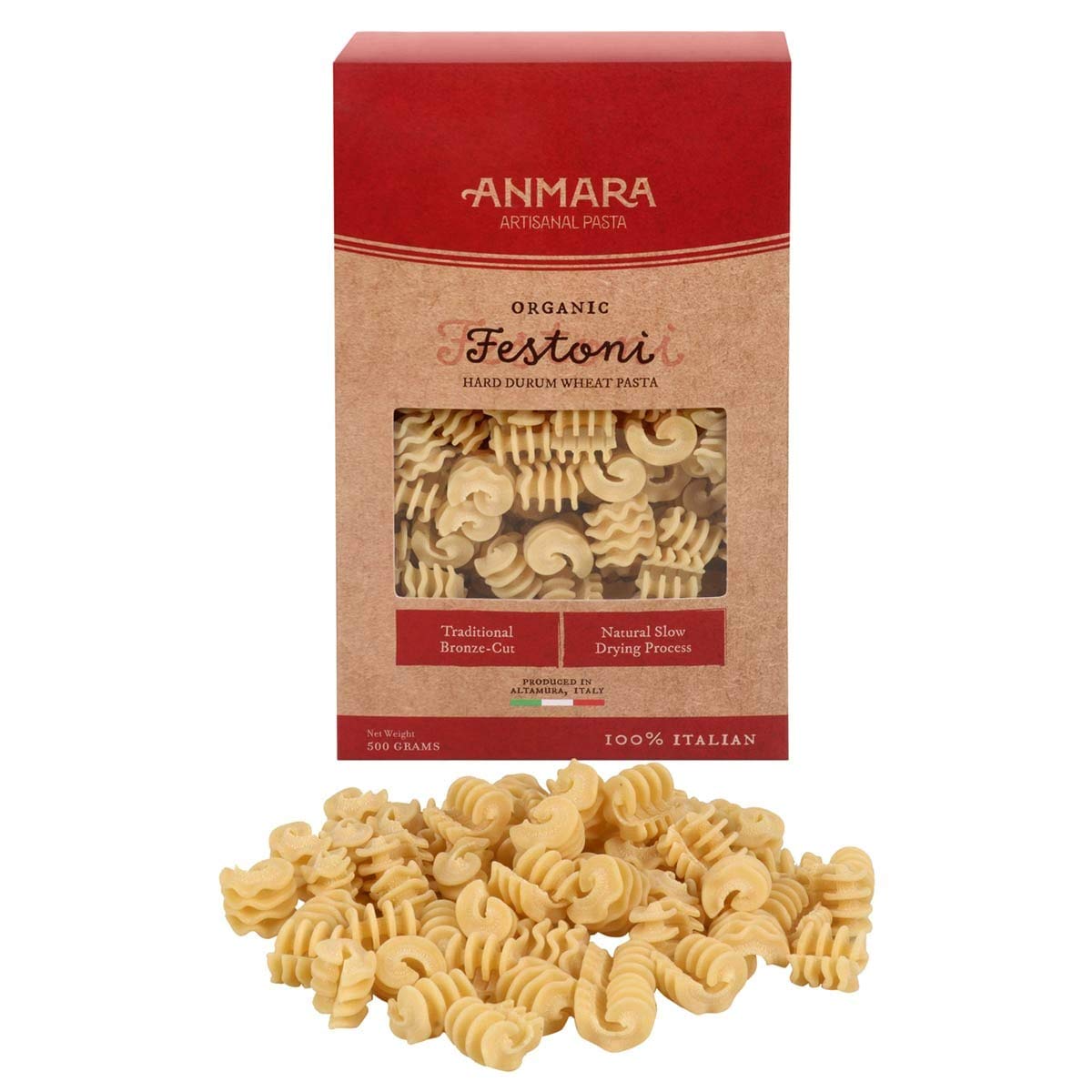Anmara Artisanal Pasta, Organic Festoni, Hard Durum Wheat, 500 g (B08L6BMB6R) Amazon Price History, Amazon Price Tracker