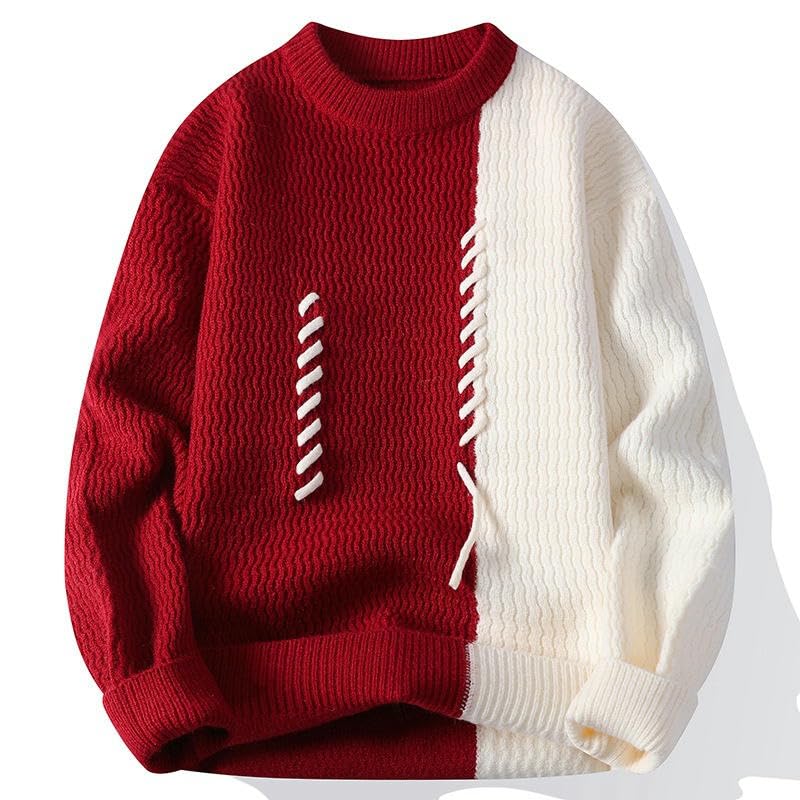 Pull tricot homme tendance col rond mode automne hiver confortable - 6