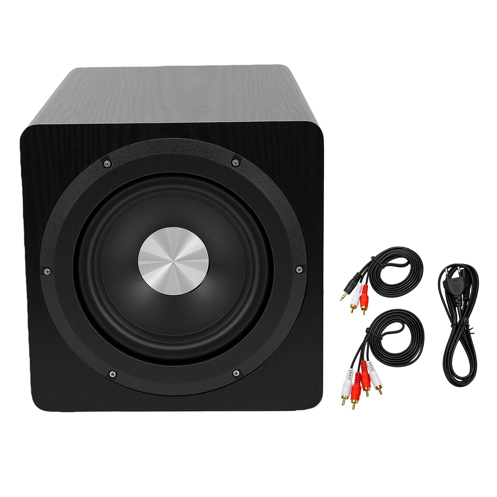 Bewinner Subwoofer Alimentato da 6,5 ​​pollici 100 W (Spina europea) | Altoparlante Woofer Attivo, Audio Home Theater, Bassa Frequenza HiFi, Design Pressurizzato a Terra, Serata di Film di Gioco
