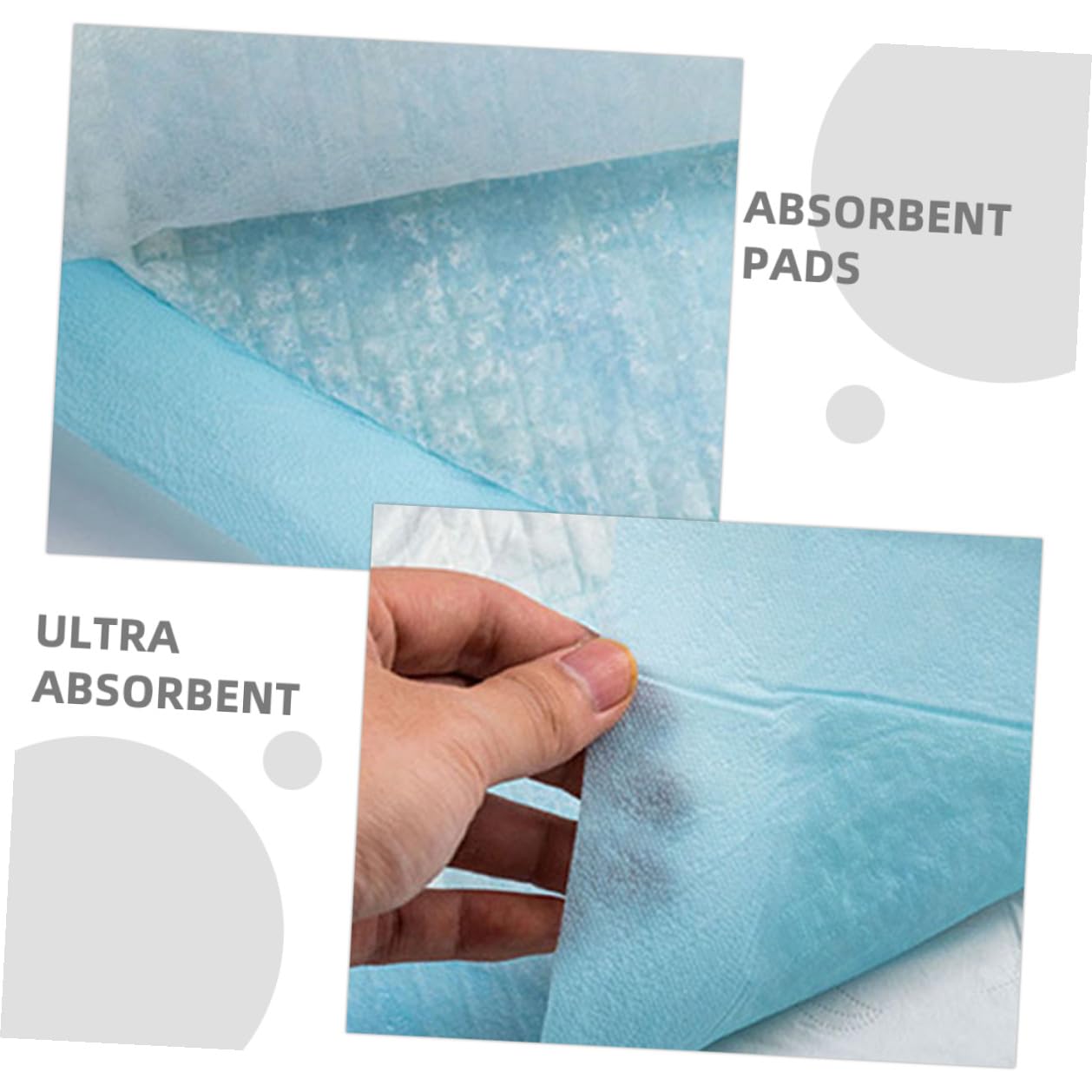 100 Stück Einweg Wickelunterlagen für Babys und Senioren mit Auslaufsicherem Design und Hoher Saugfähigkeit für Zuhause und Unterwegs aus Vliesstoff und Zellstoff