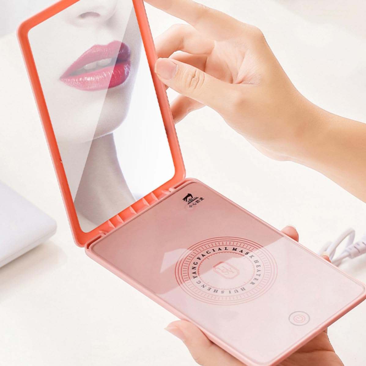 Portable Abs Electronic Material Lightweight Compact Design and Face Mask Heater for Facial Sheet Masks for Home Skincare Routine and Makeup Application