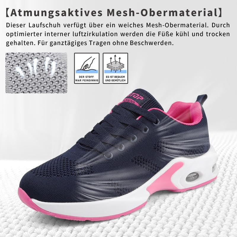 Running sneakers femme avec amorti d'air pour un confort de course absolu