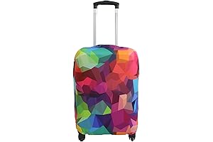 Stylish and Protective Travel Luggage Cover for 23-26 Inch Suitcases - Geometry Pattern