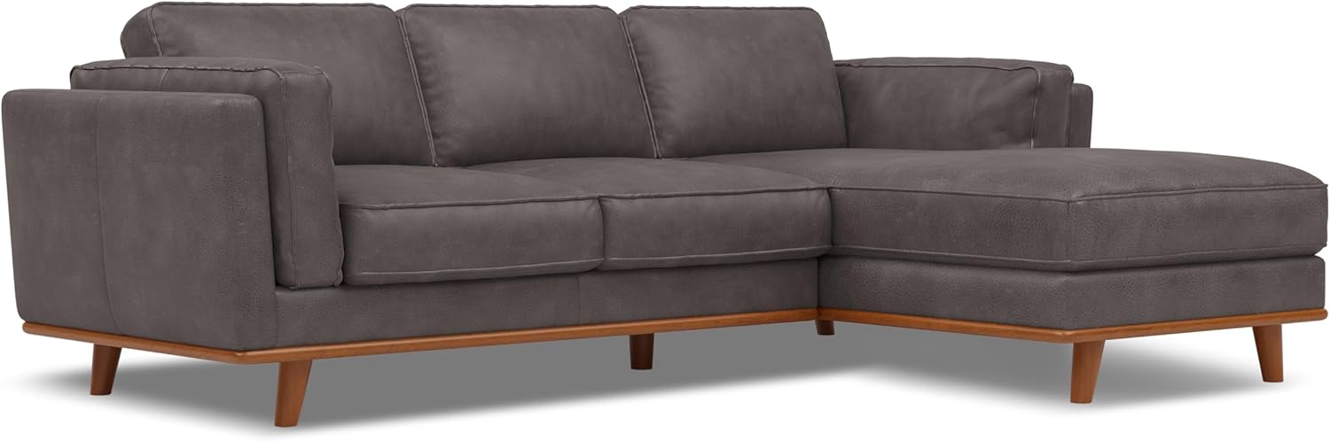 Valencia Artisan Full Leather Sofa 88” - Pure Full Italian Nappa Leather Couch, Solid Wood Accent, Ultimate Comfort, Cognac Tan