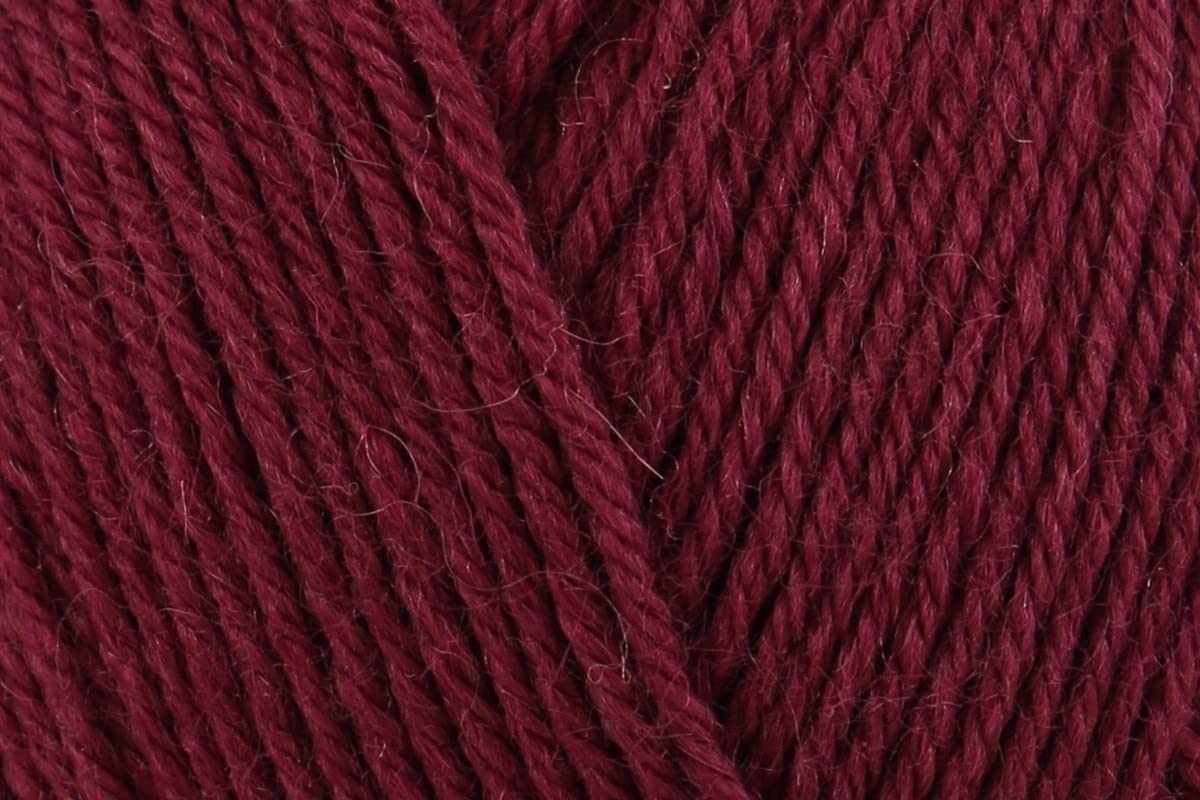 Sirdar Country Classic 4 Ply Crochet Yarn, Wool & Acrylic Blend Crochet Knitting Wool for Tops, Jumpers, Sweaters - 50g Ball - Burgundy (958) - Single (1 Ball)