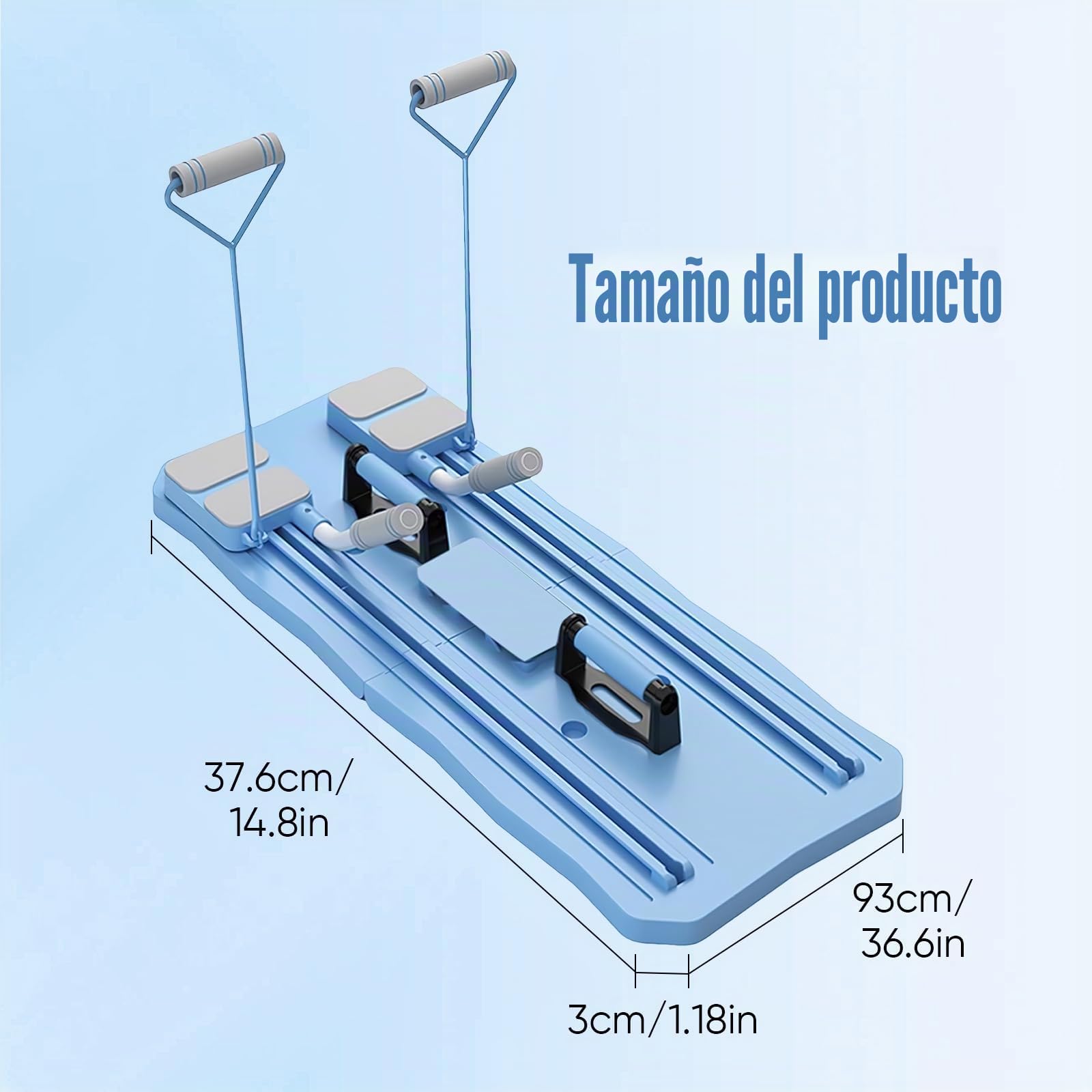 Tabla de ejercicios plegable para pilates de cuerpo completo, tabla abdominal multifuncional, tabla de rodillo de abdominales multifuncional, entrenador de entrenamiento de cuerpo completo