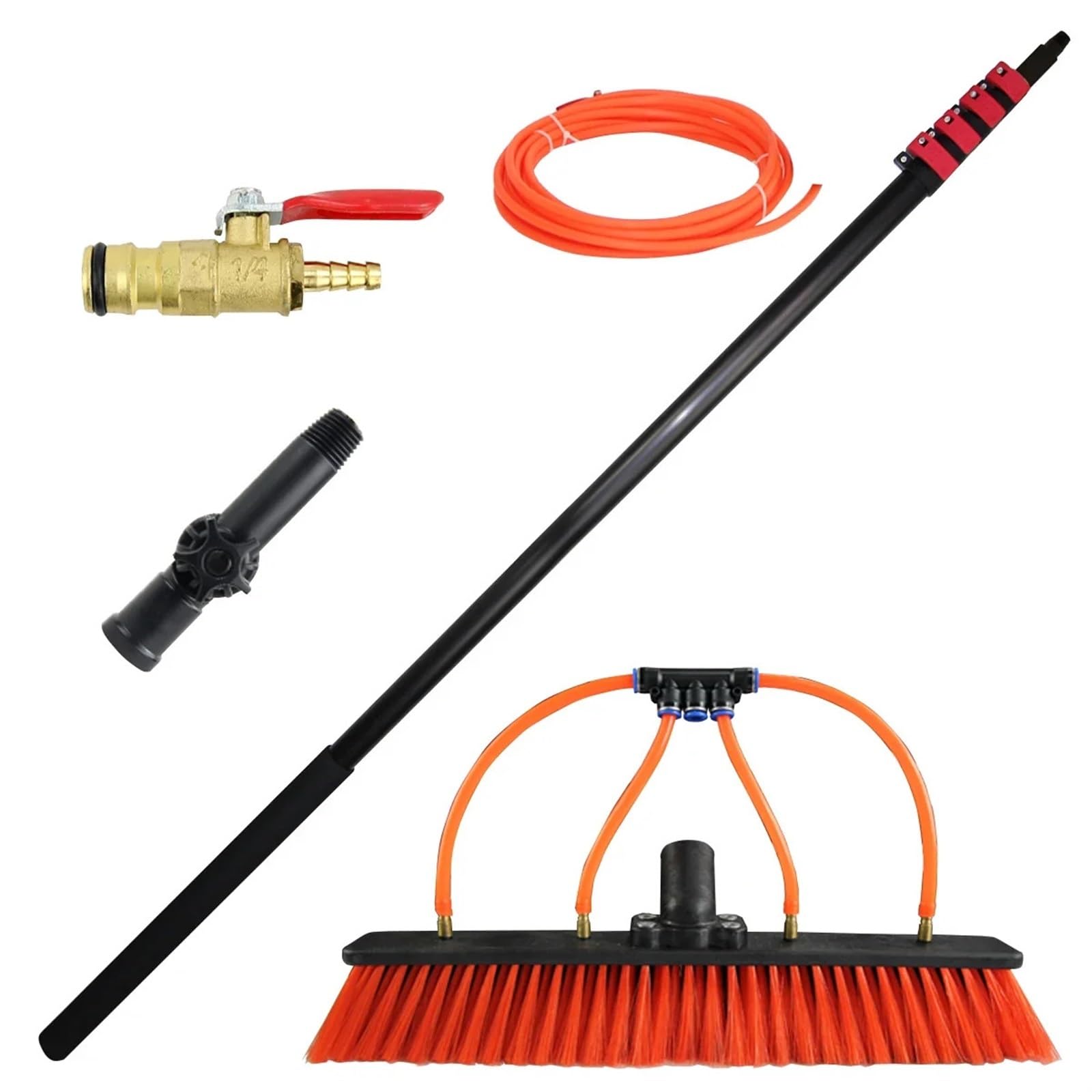 Kit Herramienta Lavado Telescópico 6m Sistema Pértiga