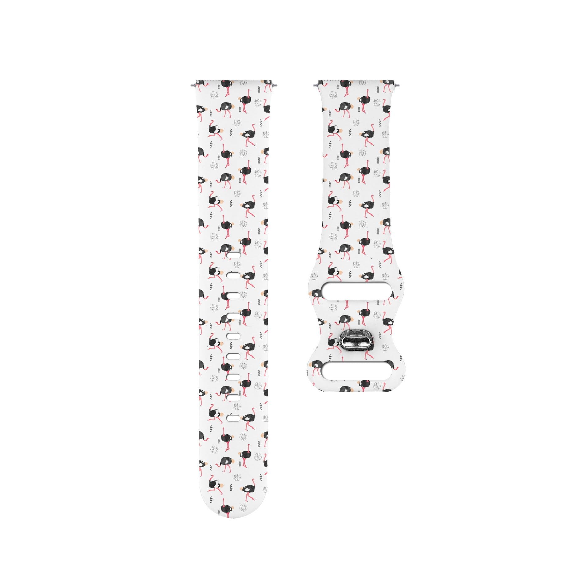 Compatible with Garmin Fenix 7/7 Pro, Fenix 6/6 Pro, Fenix 5/5 Plus, Epix (Gen2) / Epix Pro (Gen2), 22mm Replacement Sport Watch Band (Watercolor Ostrich) Silicone Soft Strap Bracelet