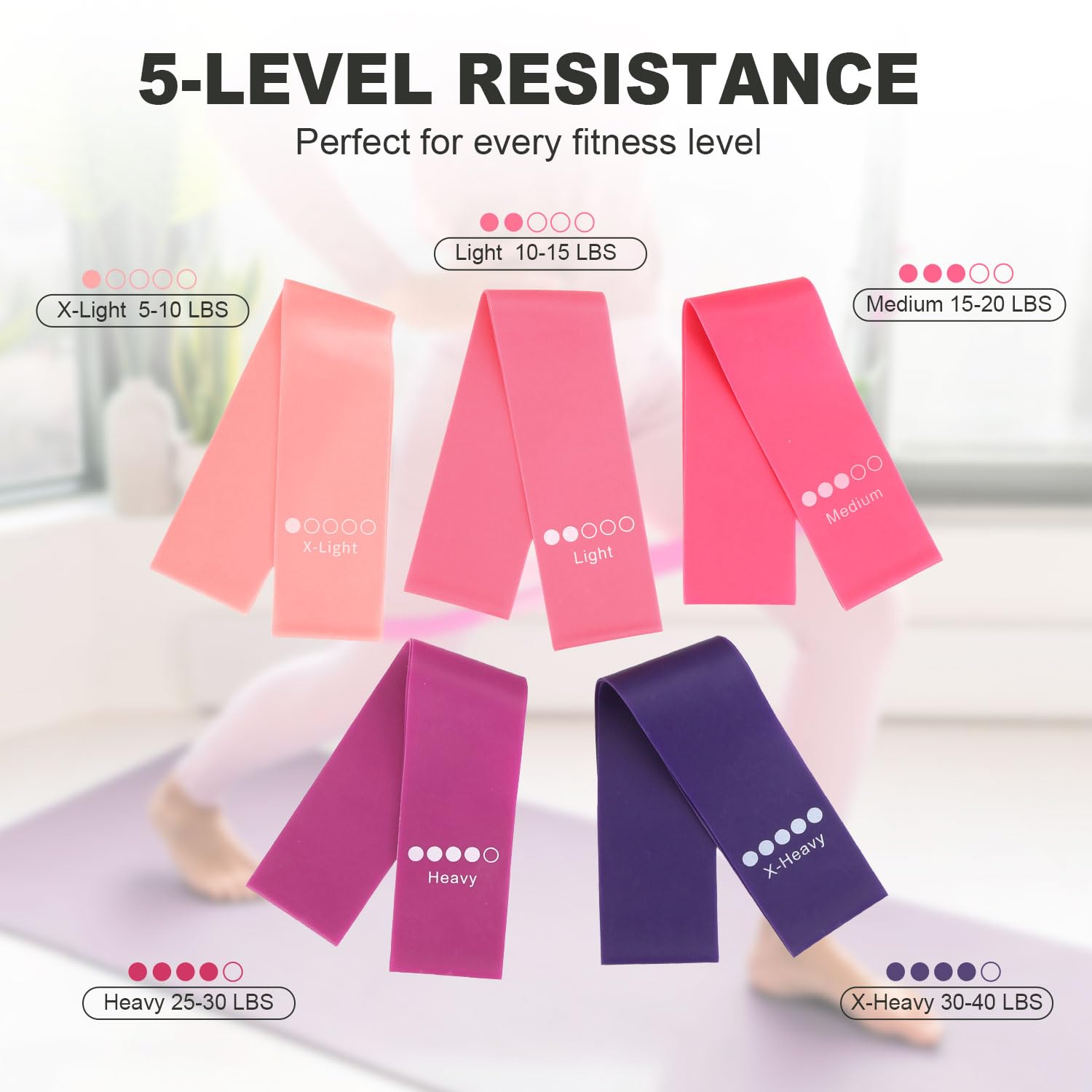 Pilates Set für Zuhause , 14PCS Pilates Set Fitness Zubehör Set mit Pilatesring, Yogaball, Widerstandsbändern, Fußmassagesocken, Verstellbare Gewichtsbinde Maßband für Training Zuhause, Yoga, Bein
