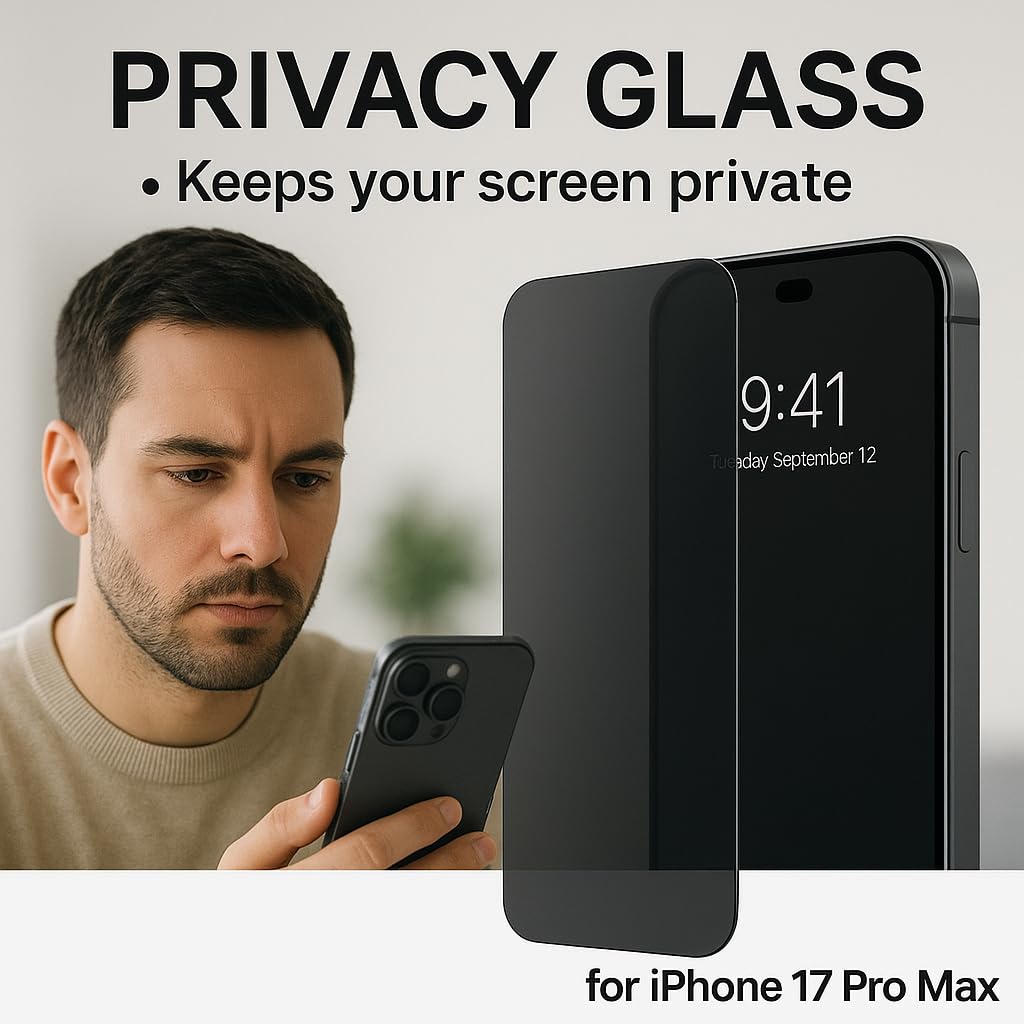 POPIO Military-Grade Privacy Tempered Glass for iPhone 18 Pro Max / 17 Pro Max – 9H Tempered Glass, Anti-Spy Protection, Scratch-Resistant, HD Clarity (1 Pack) — Amazon image 5