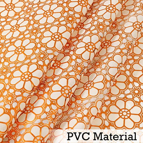 Image of HOKIPO PVC Dining Rectangular Table Cover 6 Seater, 54X78 Inches (Ar-4349-D1),Gold