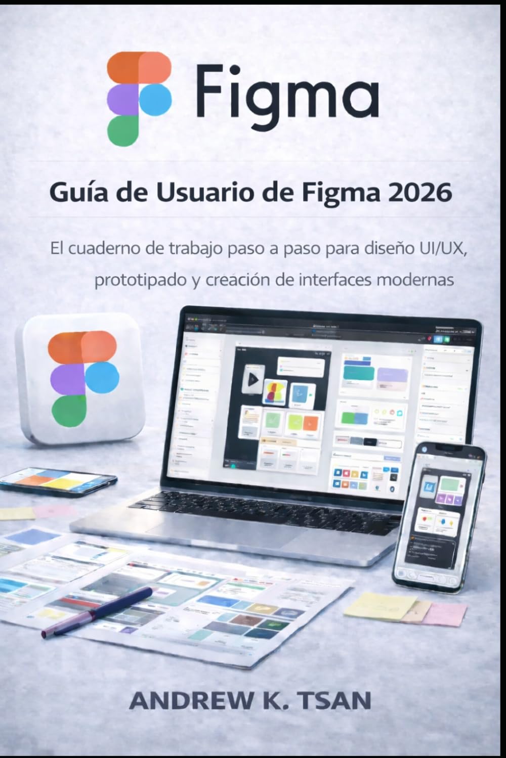 Guía de Usuario de Figma 2026: El cuaderno de trabajo paso a paso para diseño UI/UX, prototipado y creación de interfaces modernas