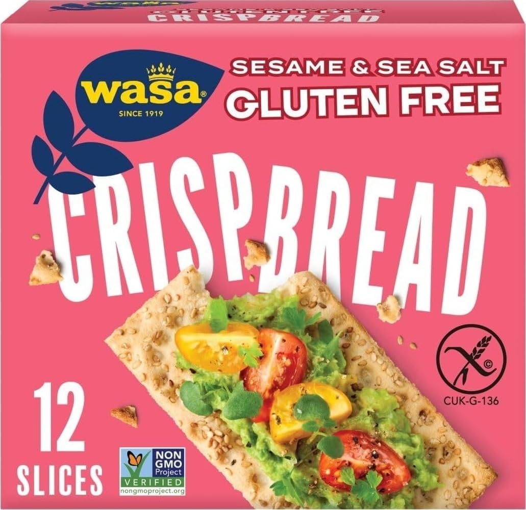 Wasa, Gluten Free Sesame & Sea Salt Crispbread, Net wt. 6.1 Oz (Pack of 1)