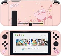 YOCORE Big head Kirby Switch Protective Case | Dockable Protective Case Compatible with Switch,All-in-one design,Anti-Scratch and Shock-Absorption Design Soft TPU Cover