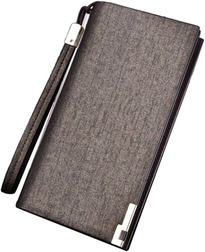 COOLBABYZip Around Long Leather Wallet Gold