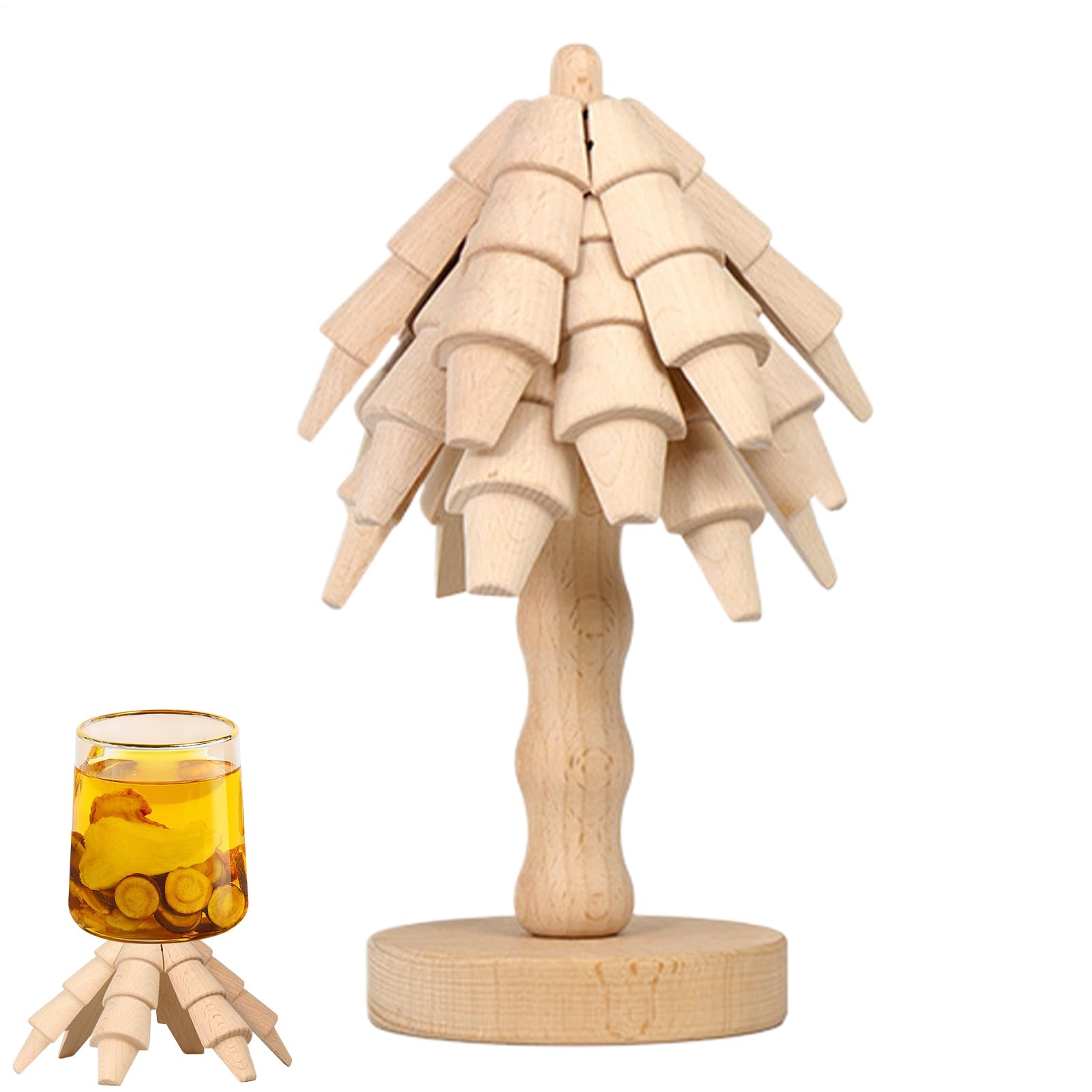 Dessous de plat en forme d'arbre pour plats chauds, anti-brûlure, set de