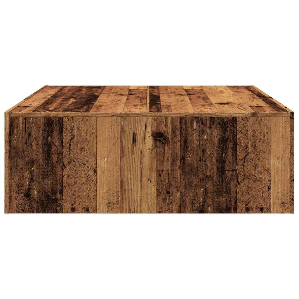Mesa de Centro Madera de ingeniería Envejecida 100x100x35 cm, Mesa Auxiliar, Mesa de salón, Mesa Decorativa, vidaXL