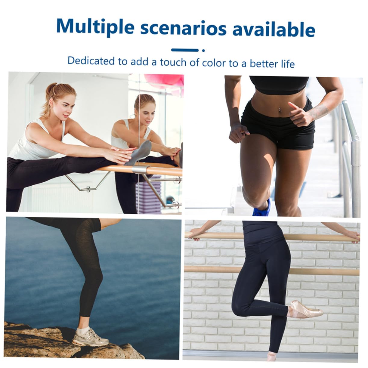 2 pezzi Fasce Fitness per Coscia in Nylon Leggere e Traspiranti Allenamento Gambe Elastici Esercizi Casa e Palestra per Estensioni e Curl