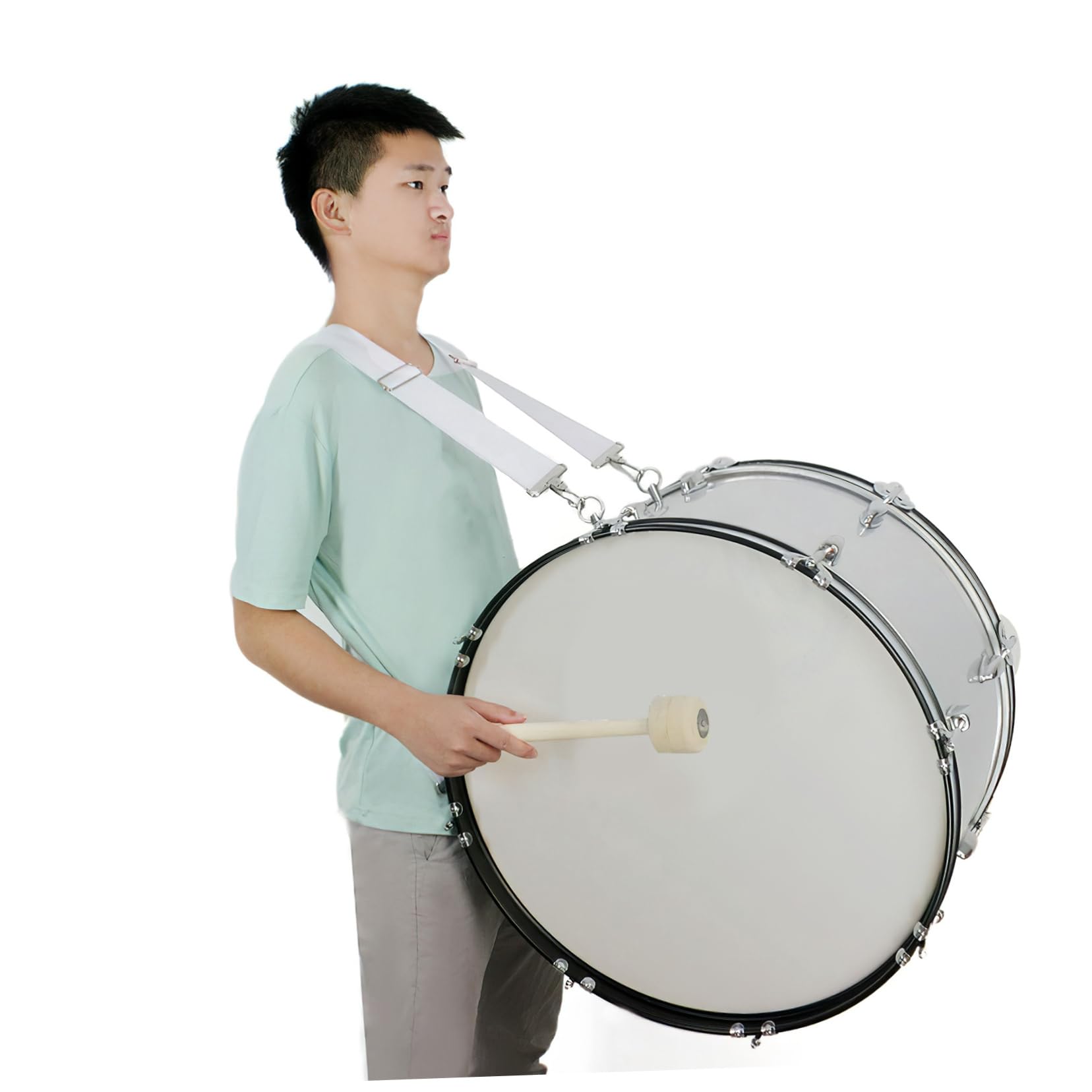 Snaredrum-gurte Marschieren Bass Trommel Schulter Bass Trommel Schulter Strap Sling Trommelgurt Trommel Sling Strap Gürtel Marsch-snare-drum-gurt Nylon Schlinge Weiß Große Trommel