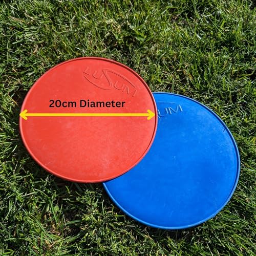 Lusum Sportmarker, flexibel, Rutschfest, flach, rund, Gummi, 10 Stück