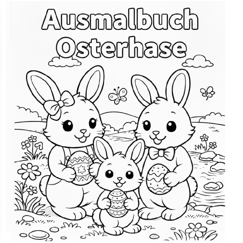 Der Osterhase unterwegs – Ausmalspaß für Kinder