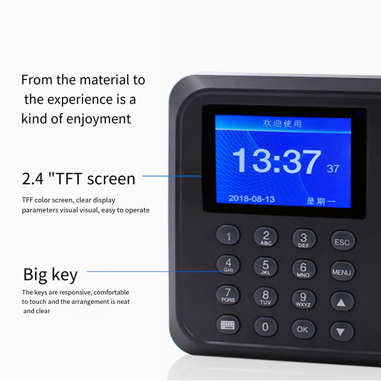 Macchina per presenze Pendolarismo, multilingua, Impiegati aziendali Accesso con le dita Smart Punch Card Machine