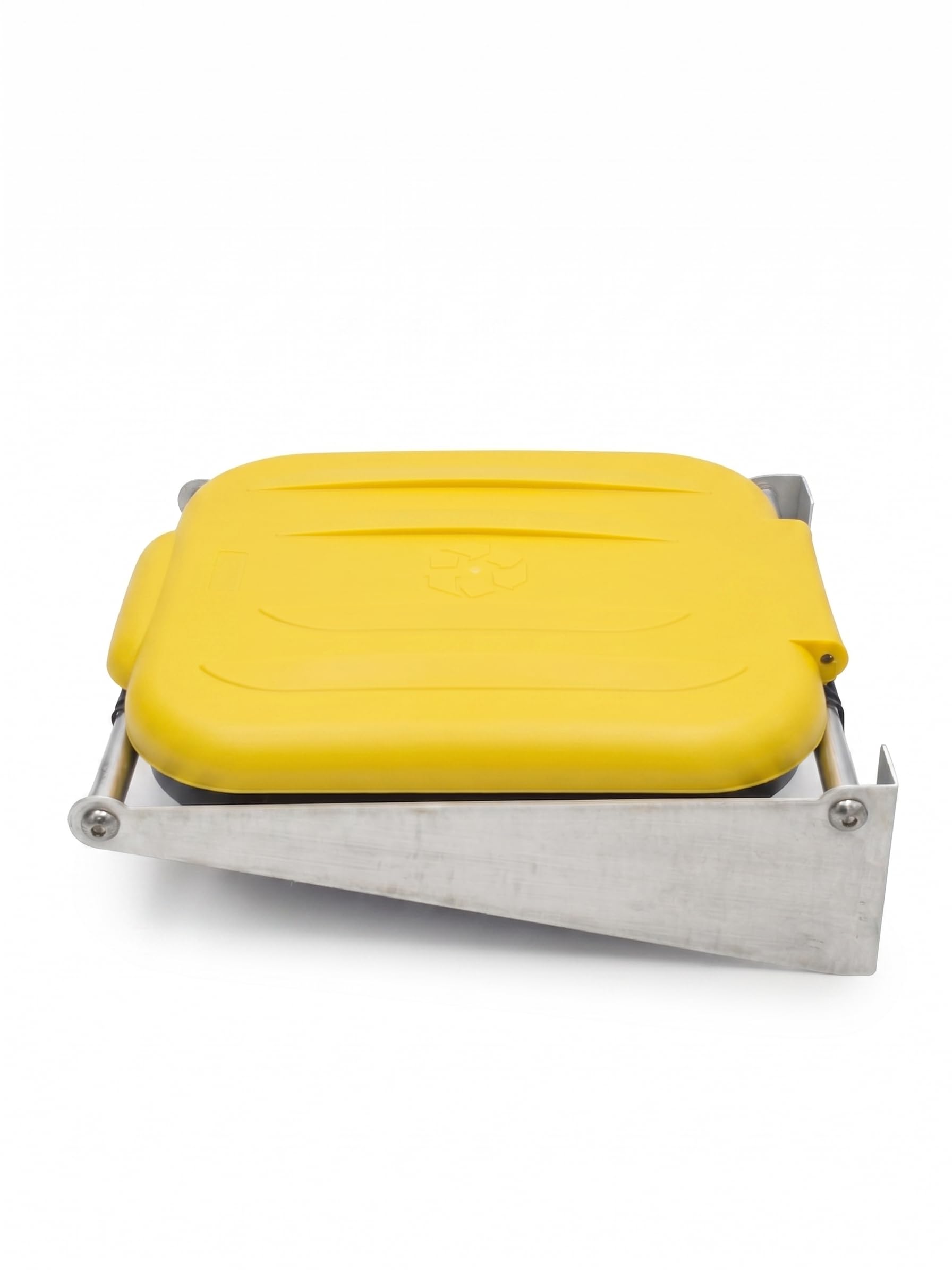 Müllsack Wandhalterung mit Deckel | 70-120L | Abfallbehälter Aluminium Müllsackhalter wandmontage | Stabiler und robuster Müllbeutelhalter (Gelb)