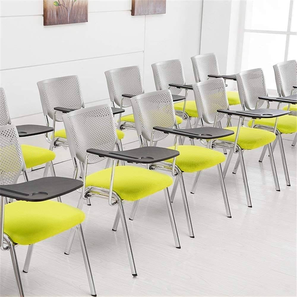 Krzesło Krzesło treningowe Office Life Krzesło biurowe Krzesło konferencyjne z tablicą do pisania Siatkowe krzesło biurowe Plastikowe krzesło z ramieniem tabletu (Kolor: D Rozmiar: 50 x 50 x 82 cm)