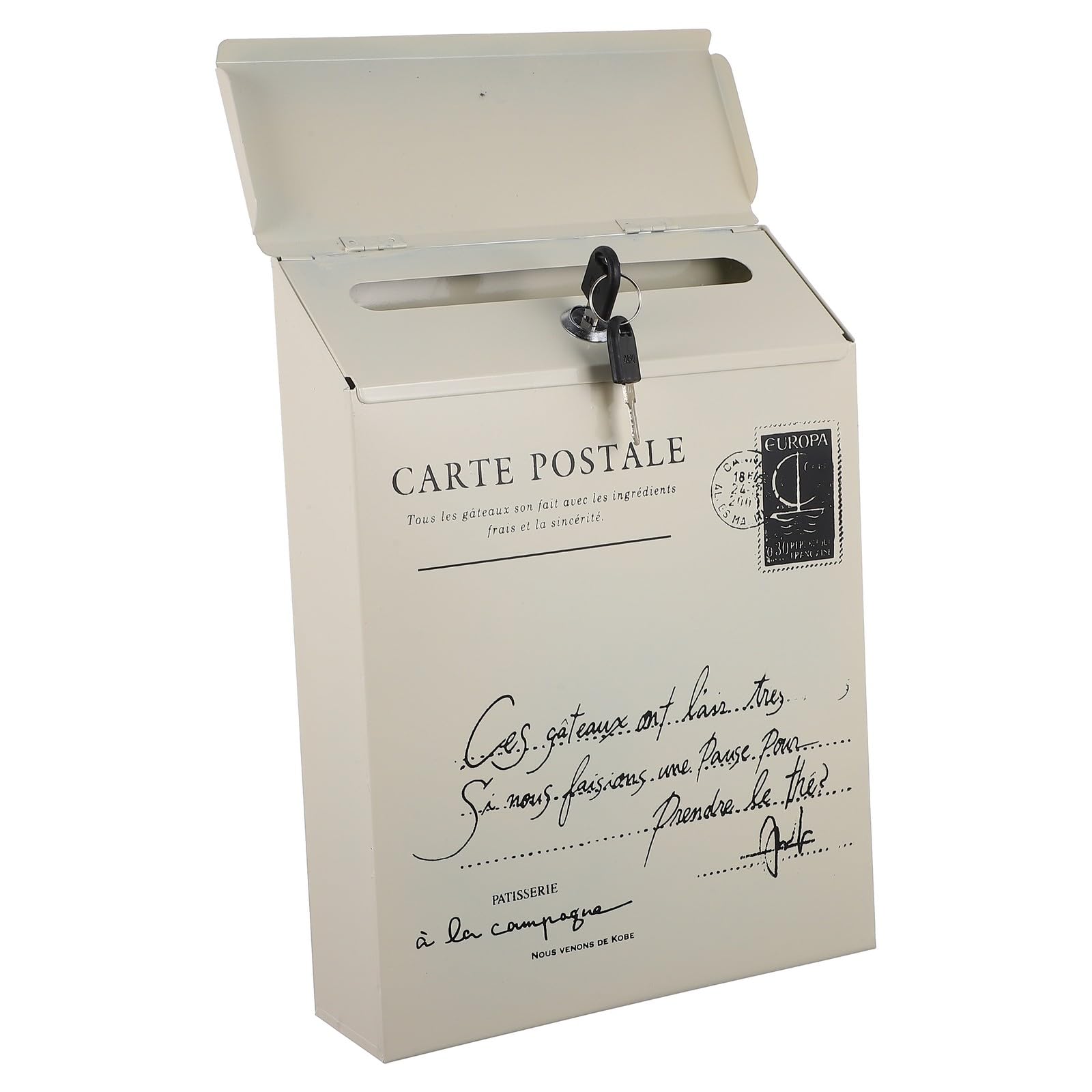 Boîte aux lettres rétro en fer verrouillable américaine