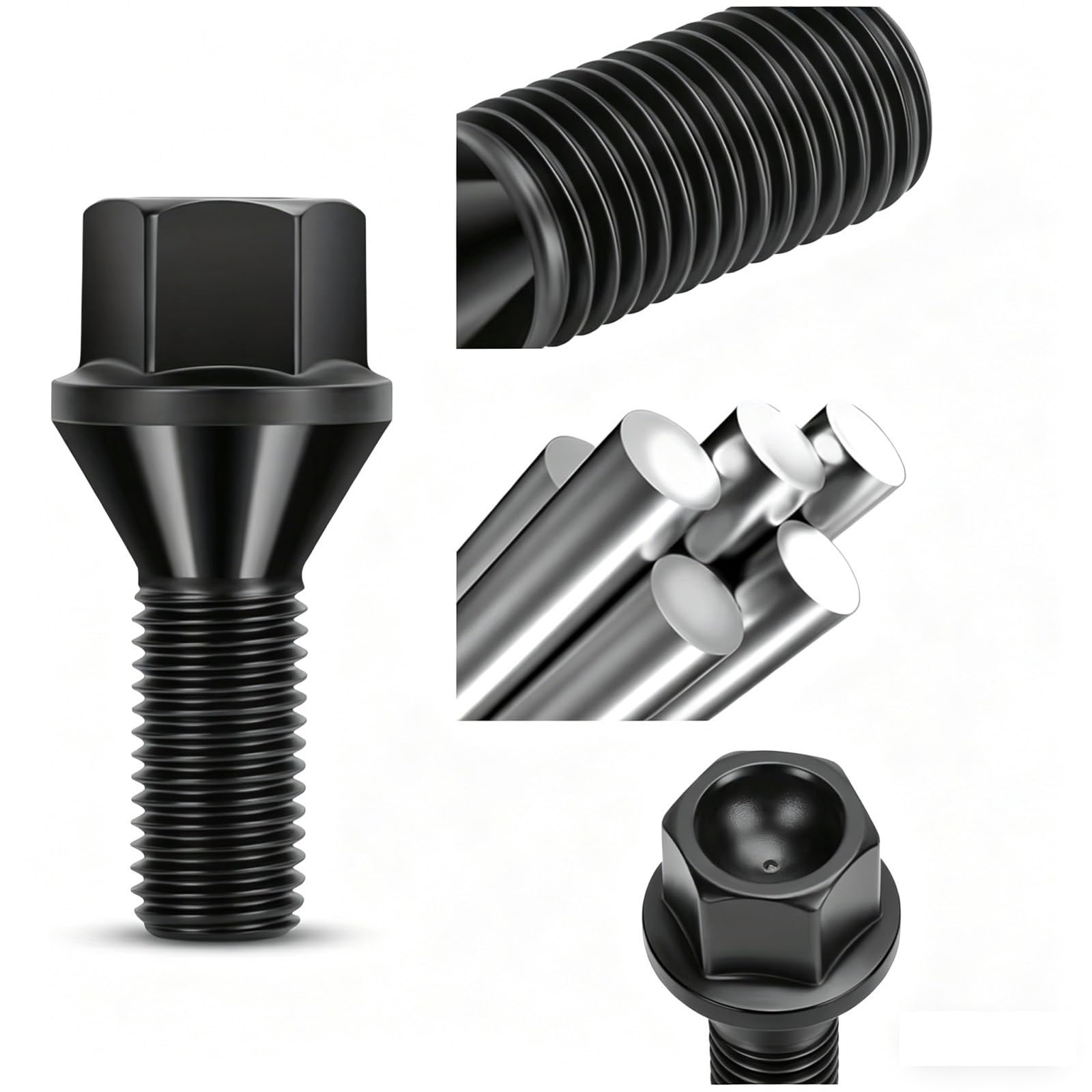 Bulloni ruota auto Compatibile Con BMW Per 3 E91 LCI 2007 2008 2009 2010 2011 2012 Set Da 20 Dadi Conici Per Cerchi In Lega OEM: 36136781150