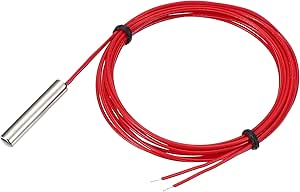 PATIKIL 5K NTC Temperatursensor, 39 Zoll 1% 3950 Wasserdichter Kupfer-Temperatursensor-Sonde Temp Sensor Digitaler Temperatursender Verlängerung für Klimaanlage Kühlschrank, Grün